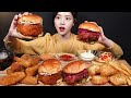 SUB Crispy Shrimp Wasabi Burger Spicy Chicken Burger Fish N Chips Mushroom Fritters Mukbang Asmr