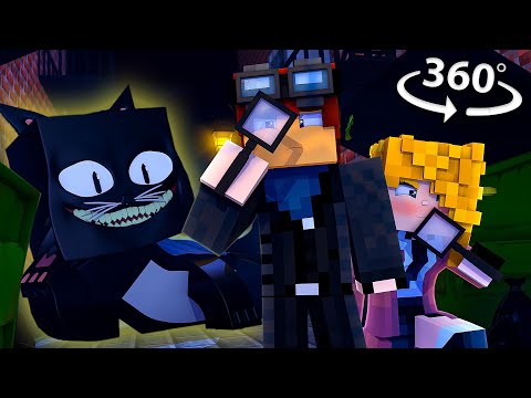 You're ESCAPING Cartoon Cat in 360/VR - Minecraft VR Video