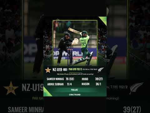 Pakistan Wins 🇵🇰✨Sameer Minhas with another 76* unbeaten 🔥#WorldCup2026