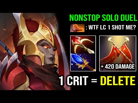 1 CRIT DELETE SUPPORT Daedalus LC +420 Solo Duel Damage No Need Rapier with 100% Duel Victory Dota 2