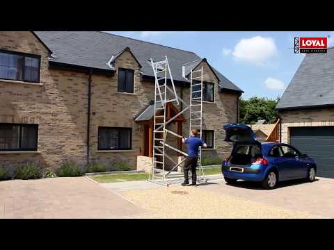 How to assemble a Super DIY 5 Scaffold Tower once unloaded from a small hatchback.