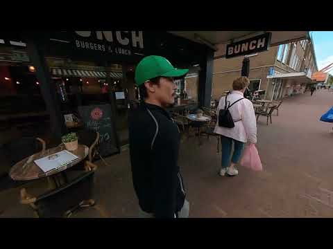 walking in the street of ijmuiden Netherlands Europe