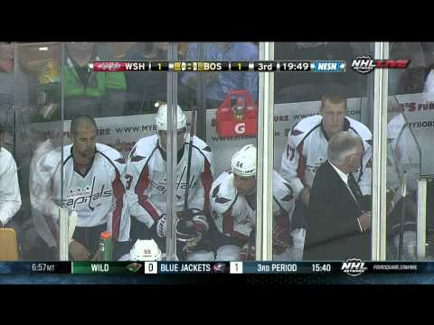 Adam McQuaid vs Dane Byers fight Washington Capitals vs Boston Bruins 9/23/13 NHL Hockey