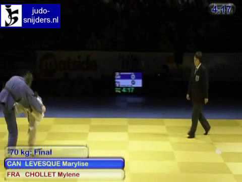Judo 2009 Birmingham: Levesque (CAN) - Chollet (FRA) [-70kg].
