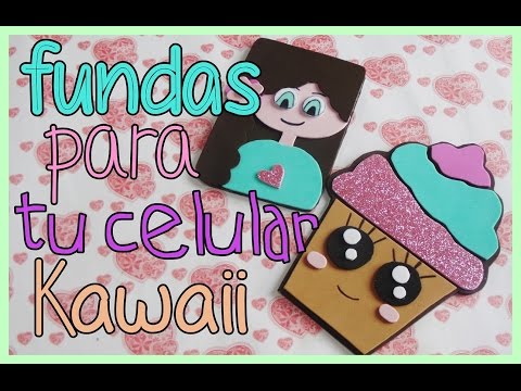 Fundas en foami para cecular kawaii