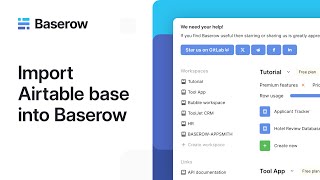 How to import an Airtable base into Baserow