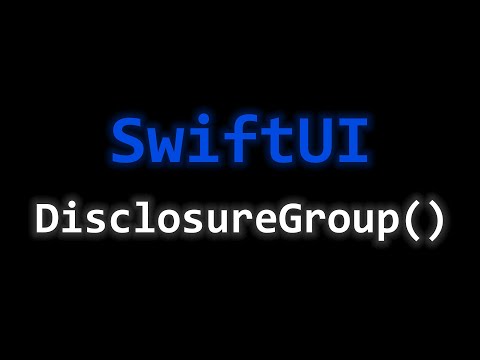 GANZ EINFACH DisclosureGroup in SwiftUI