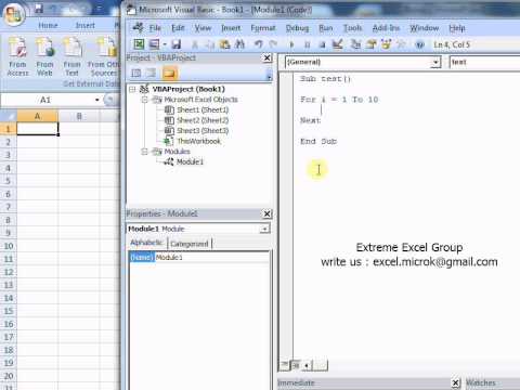 Advanced Excel Macro Tutorial - online vba training (FOR LOOP)