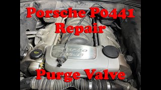 Porsche V-8 Turbo code P0441 purge valve replacement – in real time!