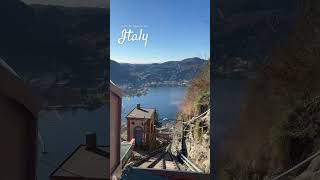 The funicular from Como to Brunate, Lake Como, Italy #italy #lakecomo #como #brunate
