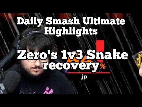 Daily Smash Ultimate Highlights: Zero's 1v3 Snake recovery