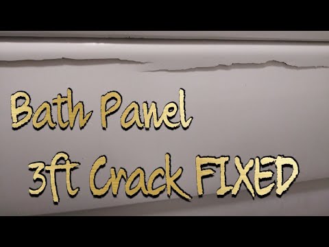 Destroyed broken  bath panel... fixed!! DIY easy repair mend bargain save money