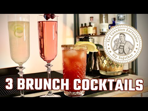 How To Make 3 Delicious Brunch Cocktails! (Canadian Bartender Reveals All!)