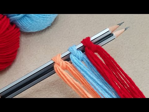 2 Superb Woolen Yarn Flower making ideas with Pencils | Easy Sewing Hack