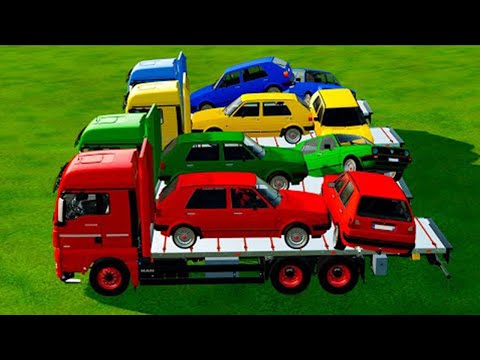 MINI CARS ON TRUCKS ! GIANT TRANSPORT MISSION with TRUCKS ! Farming Simulator 22