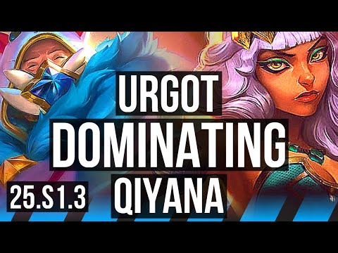 URGOT vs QIYANA (MID) | 9/3/8, Dominating | KR Master | 25.S1.3