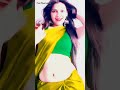 Sexy Green Satin Saree Girl Hot 4k