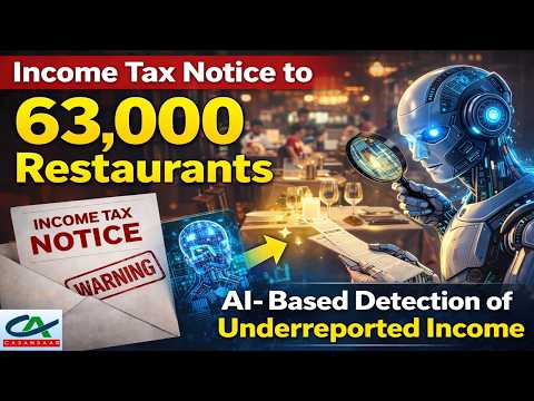 Income Tax Notice to 63,000 Restaurants | AI-Based Detection of Underreported Income | AI in Action