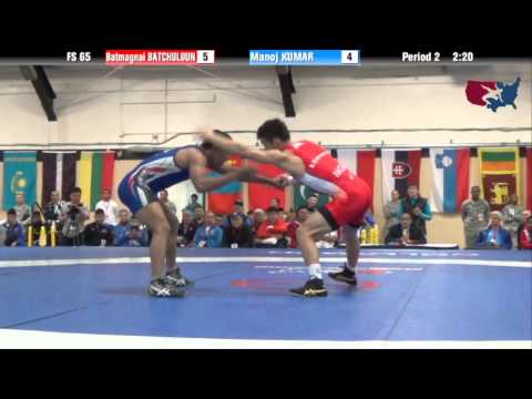 65 KG R16 - Batmagnai Batchuluun (MGL) vs Manoj Kumar (IND)