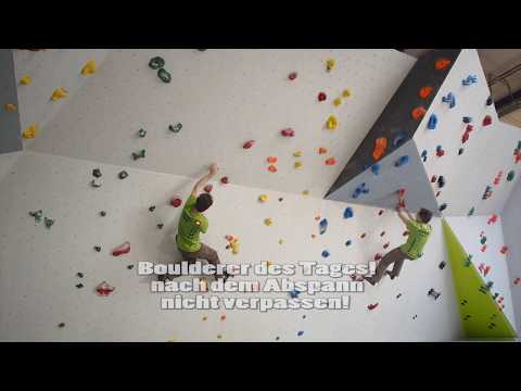 Bouldern - eindrehen Überhang klettern #Löbloc Boulderhouse