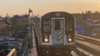 (7) Local &amp; (7X) Express Train Action at 52th Street-Lincoln Avenue