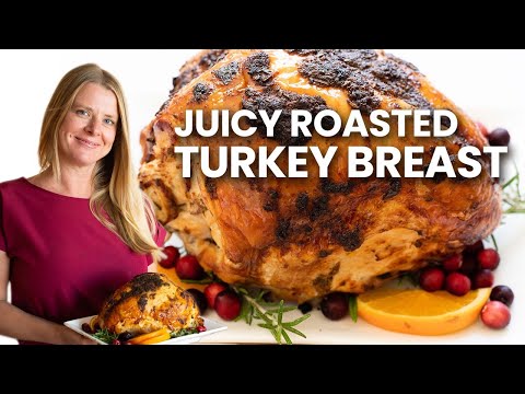 JUICY ROASTED BONE-IN TURKEY BREAST | easy turkey crown recipe with crispy skin