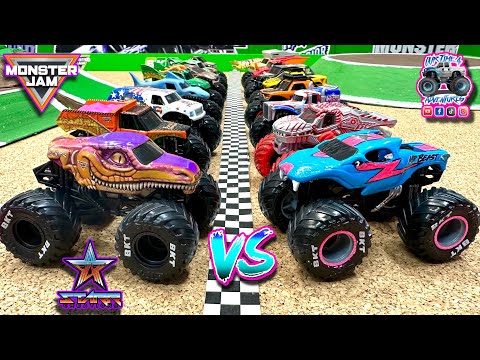 Toy Diecast Monster Truck Racing Tournament | Mr. Beast & Starr Creations MonsterJam Monster Trucks