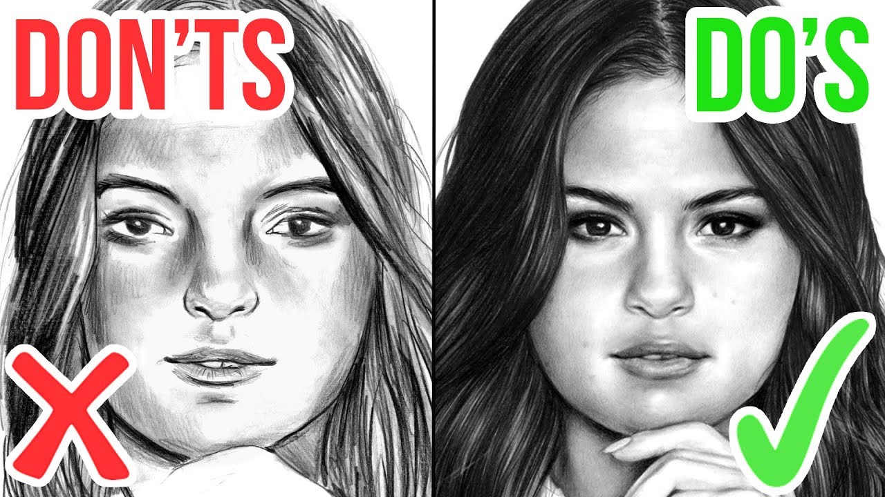 DO'S & DON'TS: How To Draw a Face |  Realistic Drawing Tutorial Step by Step