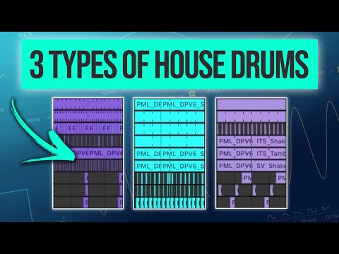 3 Types of House Drum Grooves - Melodic, Tech & Organic | Ableton Live Tutorial