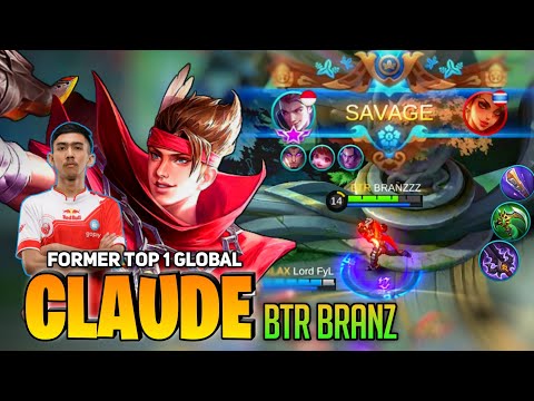 SAVAGE! Claude Epic Skin Blazing Trace [ Former Top 1 Global Claude ] By BTR Branz - Mobile Legends