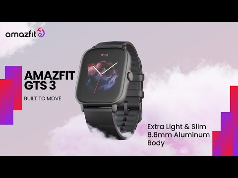 Išmanusis laikrodis Amazfit GTS 3, Grafito juodos spalvos korpusas ir juodos spalvos apyrankė