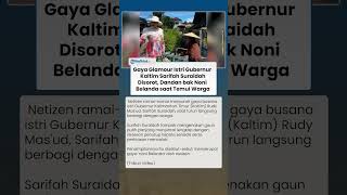 Gaya Glamour Istri Gubernur Kaltim Disorot, Berdandan 'Noni Belanda' Temui Lansia Penjual Sayur