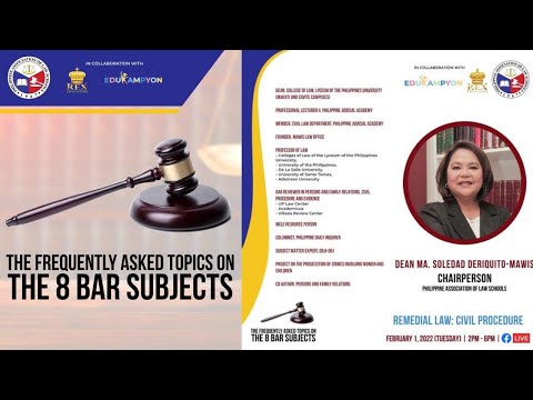Remedial Law: Civil Procedure | The Frequently Asked Topics on the 8 Bar Subjects