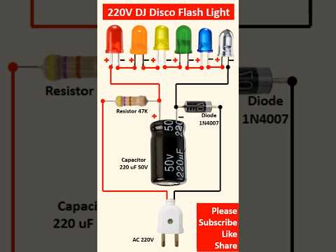 DJ Disco Flash Light | Make 220v DJ Flash Light Circuit At Home| How To Make DJ Party LED FlashLight