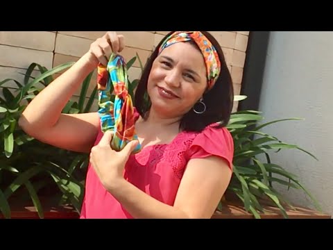 How to make a fabric turban headband, fabric headband for a cook #howto #crafts #sewing