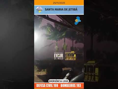 Um intenso temporal foi registrado  Santa Maria de Jetibá