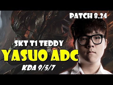 [ SKT T1 Teddy ] - Yasuo vs Kai'sa ADC - Patch 8.24 KR Ranked - KDA 9/5/7