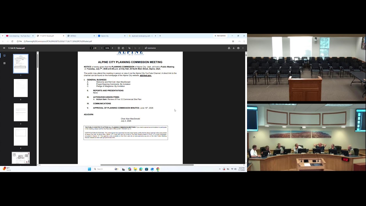 Planning Commission - July 7, 2026