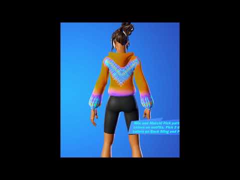Fortnite Get Far Out Outfits - Wavy Warrior, Swirl Girl, Sunburst Dawn, Dyed Breeze, Color Crush