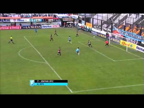 Gol de López. All Boys 2 - Chacarita 1. Fecha 18. B Nacional 2015. FPT