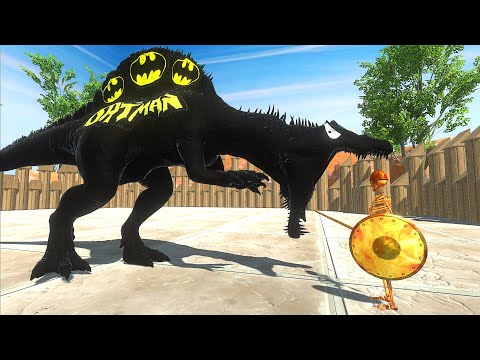 Batman Dinosaur Spinosaurus Units Skeleton Warrior Death Run - Animal Revolt Battle Simulator ARBS