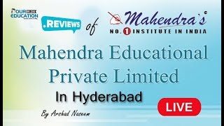 Mahendra Educational Private Limited Coaching Hyderabad Reviews