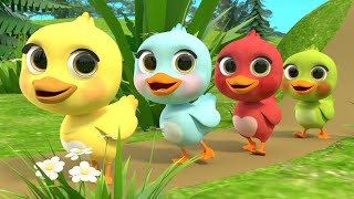 Download lagu 5 Bebek Kecil Berwarna Pelangi   Lebih Lagu Anak Belajar | Lalafun Bahasa Indonesia mp3