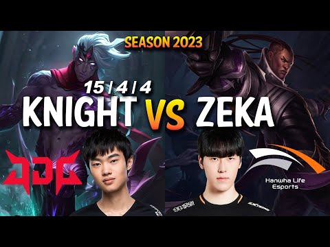 JDG Knight vs HLE Zeka - Knight VARUS vs Zeka LUCIAN ADC - Patch 13.13 KR Ranked