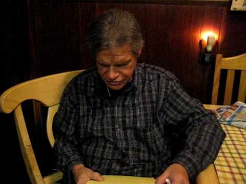 Ken Siegelman reading a poem for Billy Drago and Silvana Gallardo during the filming of Fading to Zero