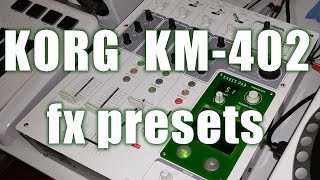 Video thumbnail for Korg KM 402 Effects Presets | My Favorite fx by dj mindless