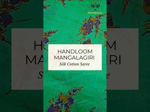 ✨ Manogna – Mint Green Handloom Mangalagiri Saree | Nature’s Elegance, Authentically Woven 🌿