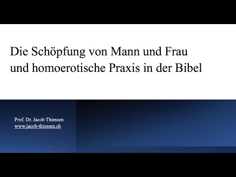 Homoerotische Praxis und die Bibel