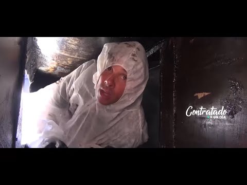 Roberto Funes Ugarte TRIED HIMSELF AS A CHIMNEY SWEEP FOR RESTAURANTS #HiredXunDía-Telefe Noticias