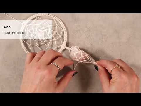 How to make a beautiful dreamcatcher with rose quartz crystals